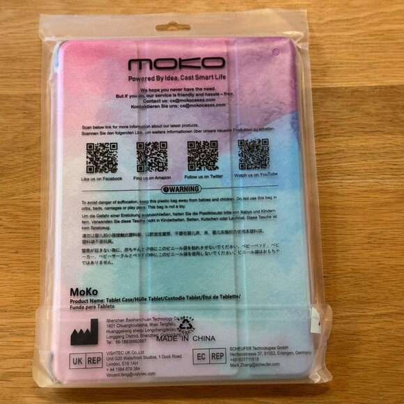 MoKo Case fits Apple 9.7" iPad (2017/2018) Smart Shell Stand Cover, Watercolor - Picture 3 of 9